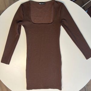 Zara long sleeved body con dress